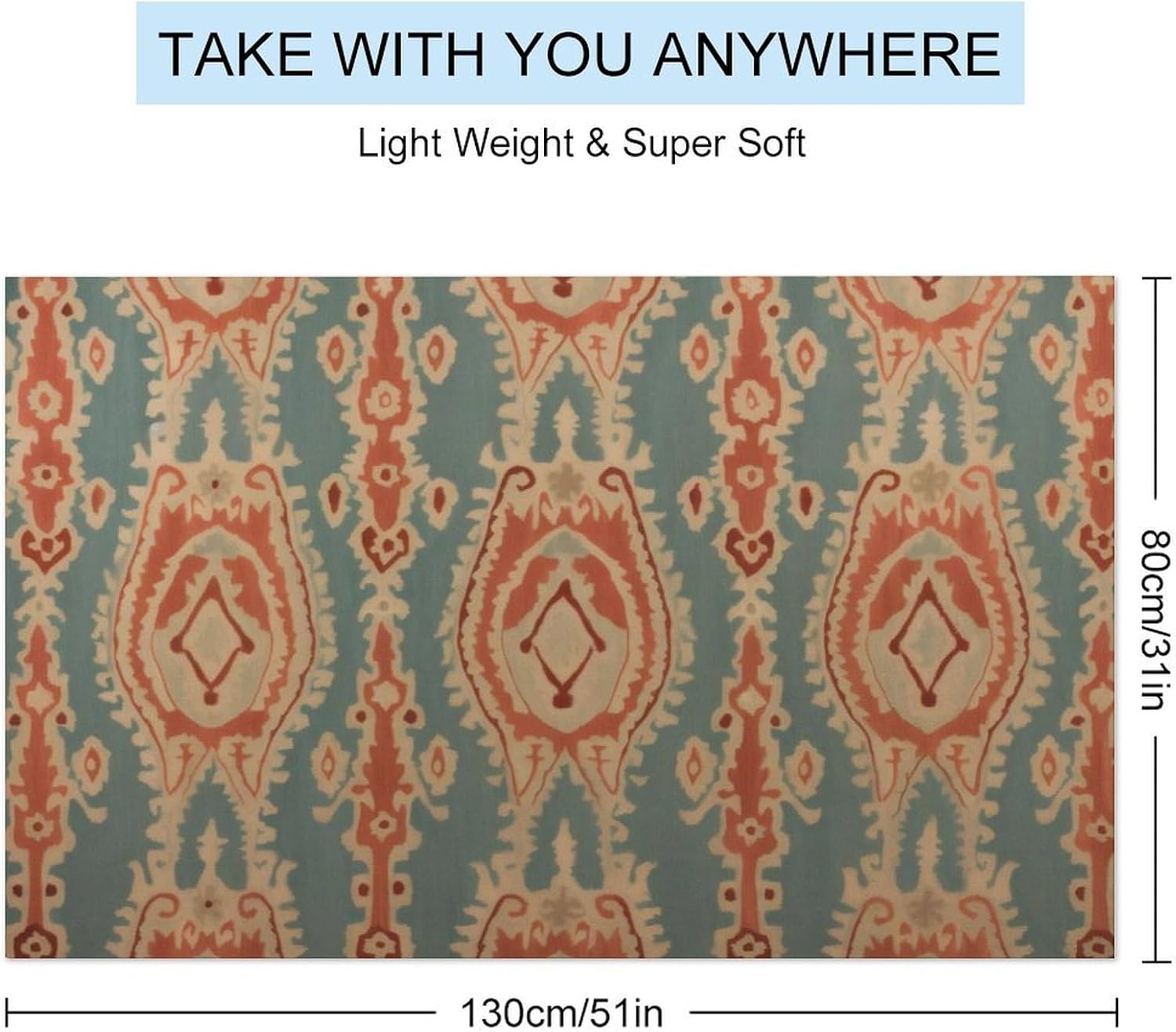 ผ้าขนหนูชายหาดลายผ้าฝ้าย ซึมซั - Ikat Woven Fabric บทวิจารณ์และราคา