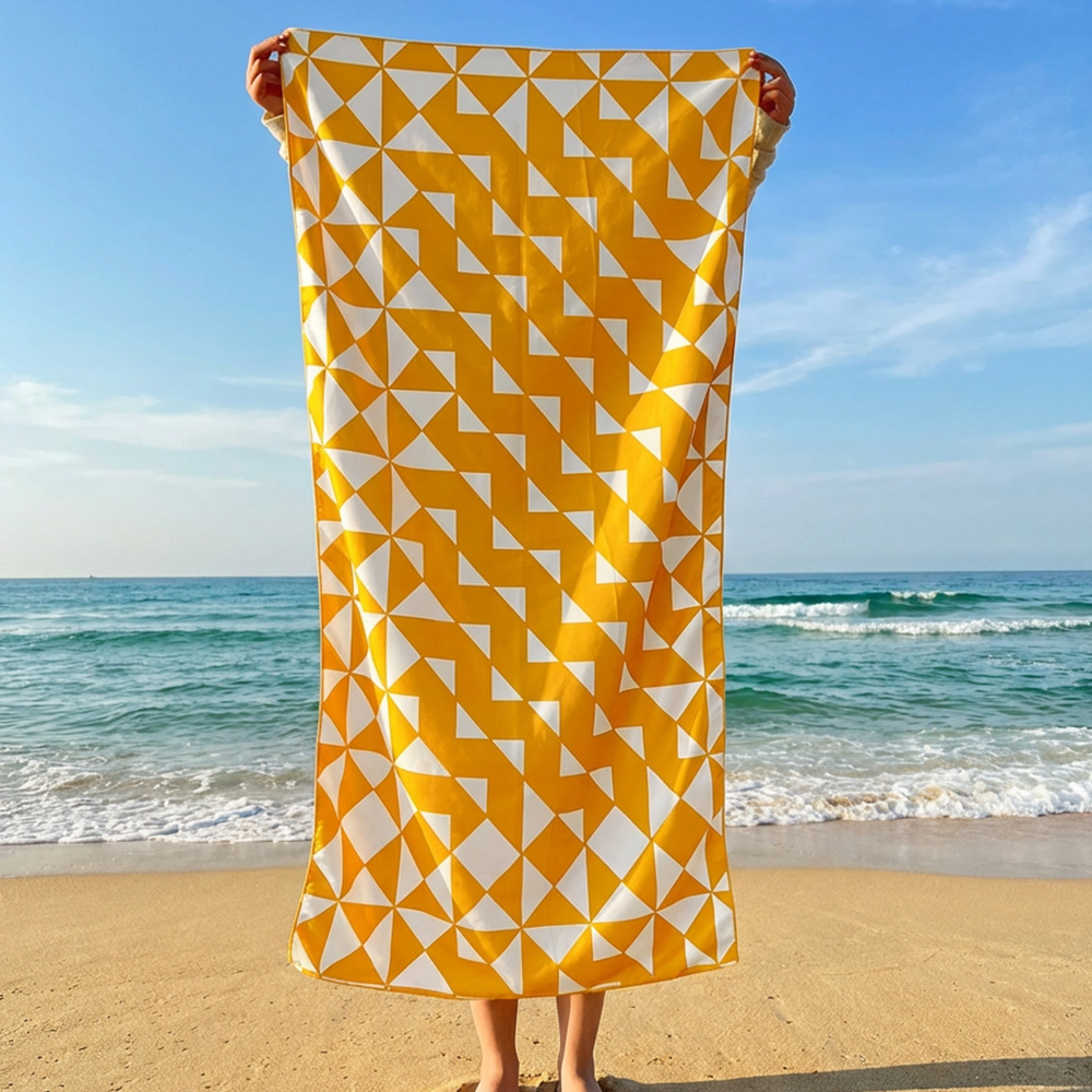 ผ้าเช็ดตัวชายหาดพิมพ์ลายอิคัทส - Ikat Woven Fabric บทวิจารณ์และราคา