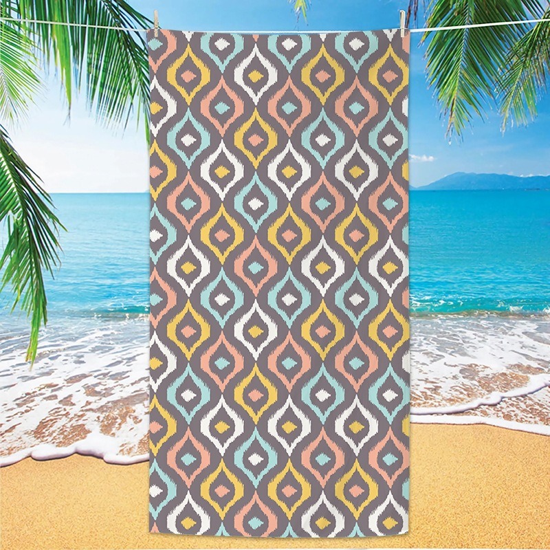 ผ้าเช็ดตัววินเทจลายชนเผ่าอิคัต - Ikat Woven Fabric บทวิจารณ์และราคา