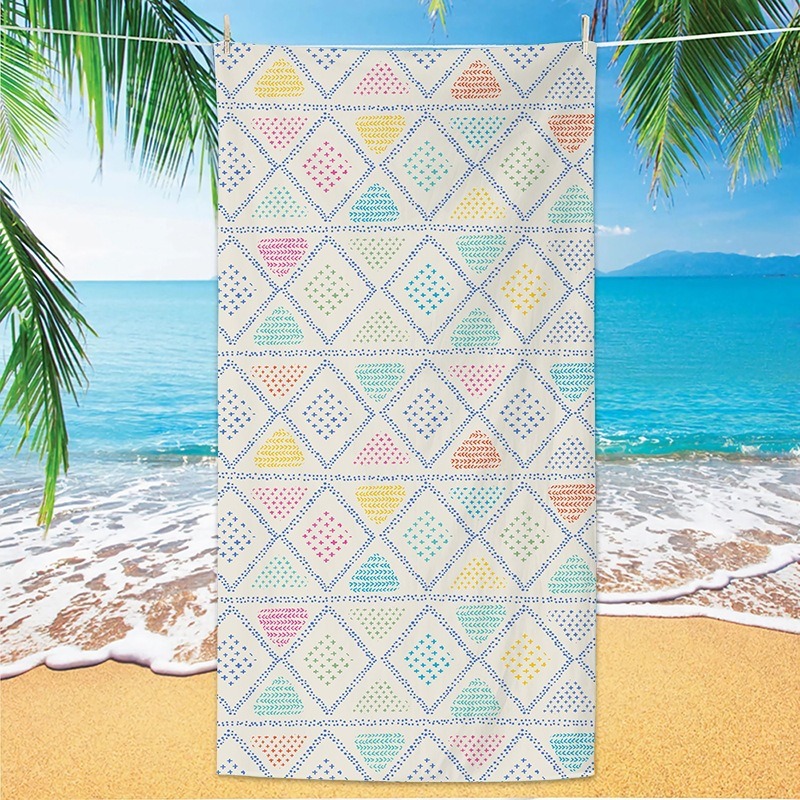 ผ้าเช็ดตัววินเทจลายชนเผ่าอิคัต - Ikat Woven Fabric บทวิจารณ์และราคา